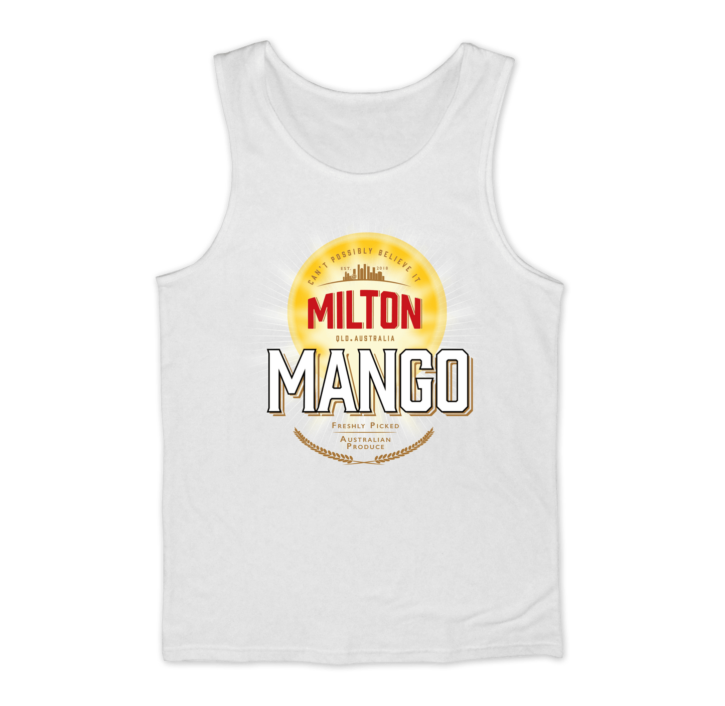 The Normanby Singlet White Singlets Milton Mango