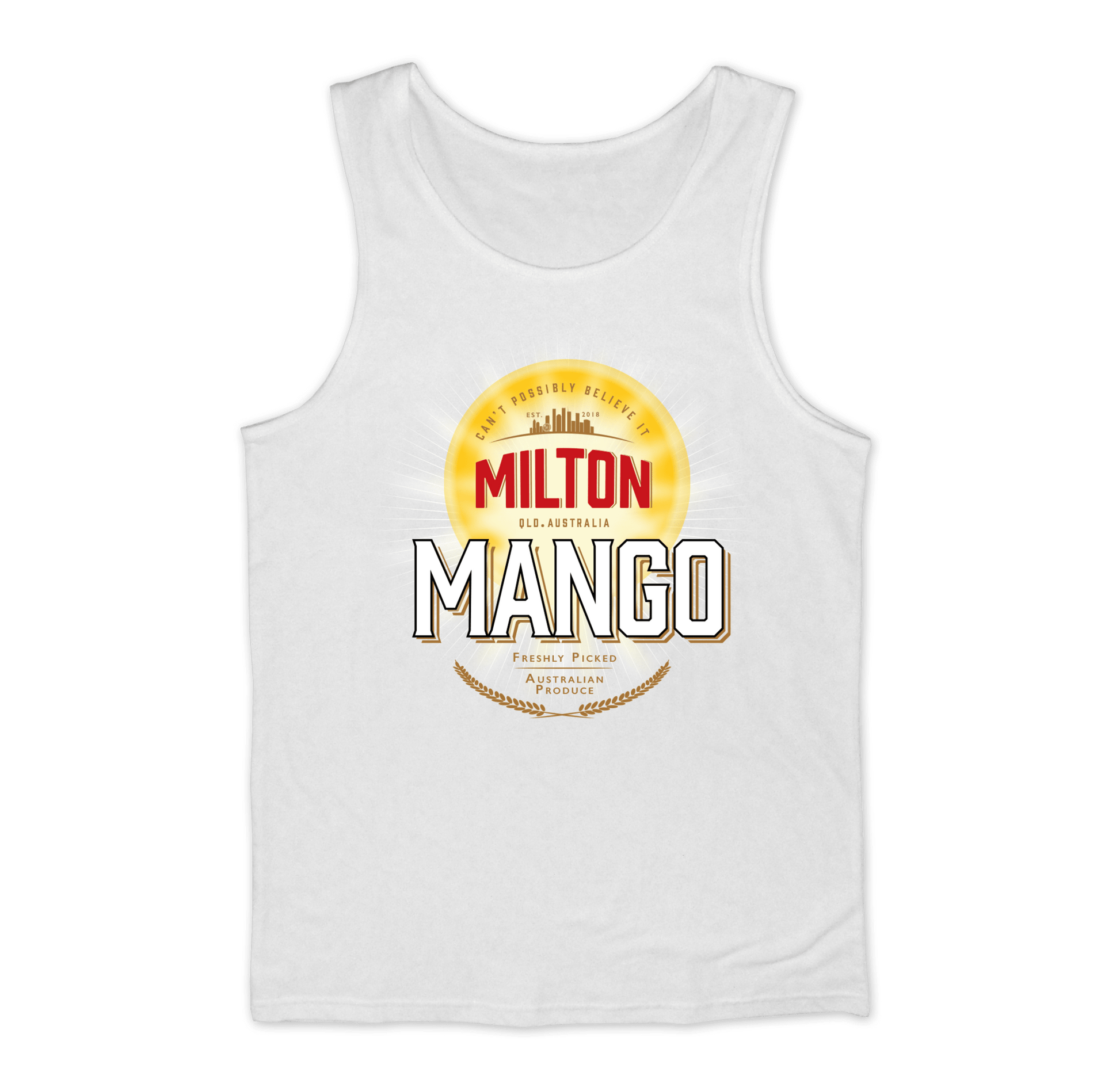 The Normanby Singlet White Singlets Milton Mango