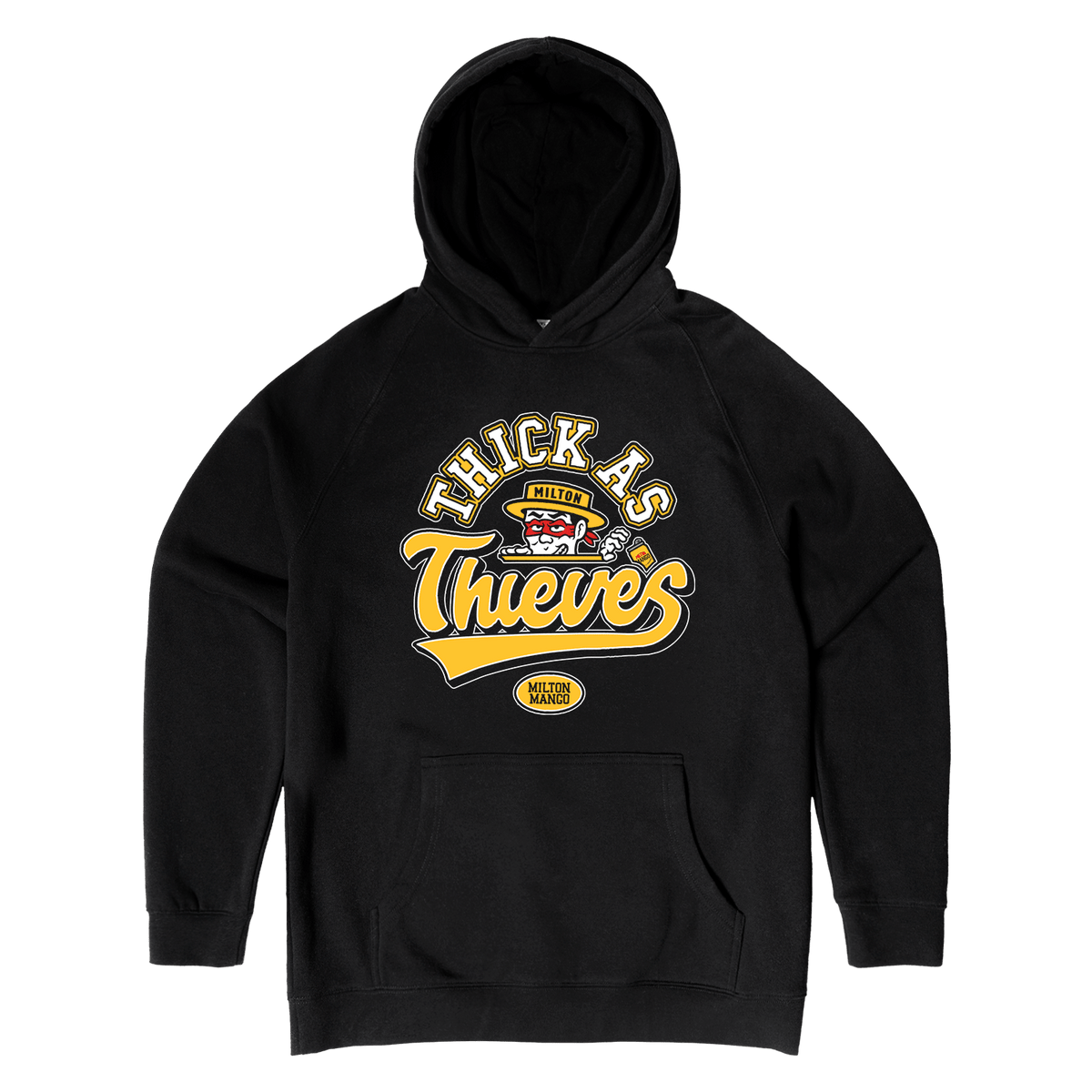 Thick As Hoodie Black Hoodie Milton Mango