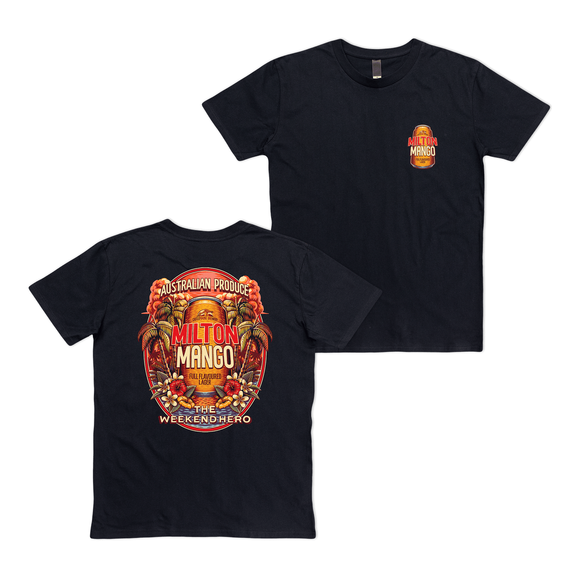 Weekend Hero Tee Black T-Shirt Milton Mango