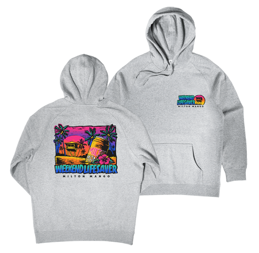 Weekend Lifesaver Hoodie Grey hood Milton Mango