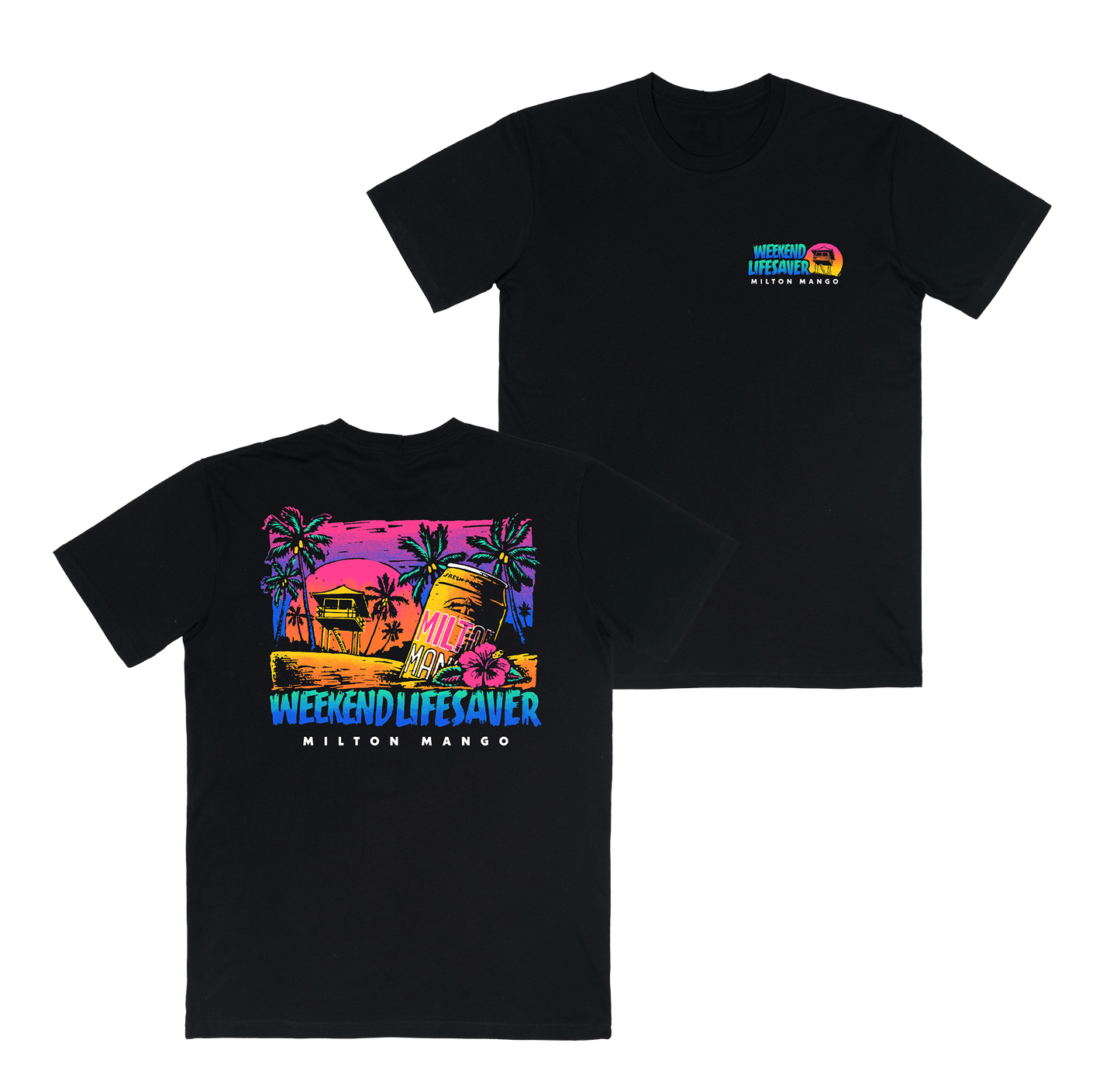 Weekend Lifesaver Tee Black T-Shirts Milton Mango