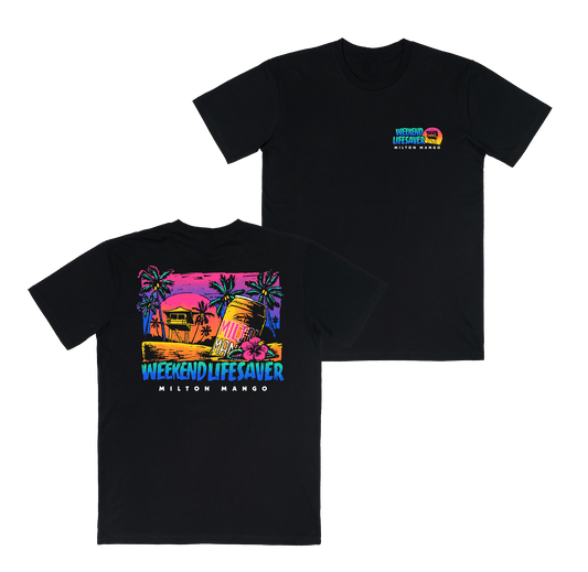 Weekend Lifesaver Tee Black T-Shirts Milton Mango