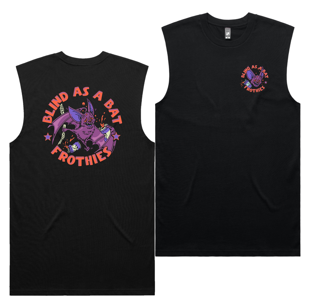 Blind As A Bat Tank — Black front & back