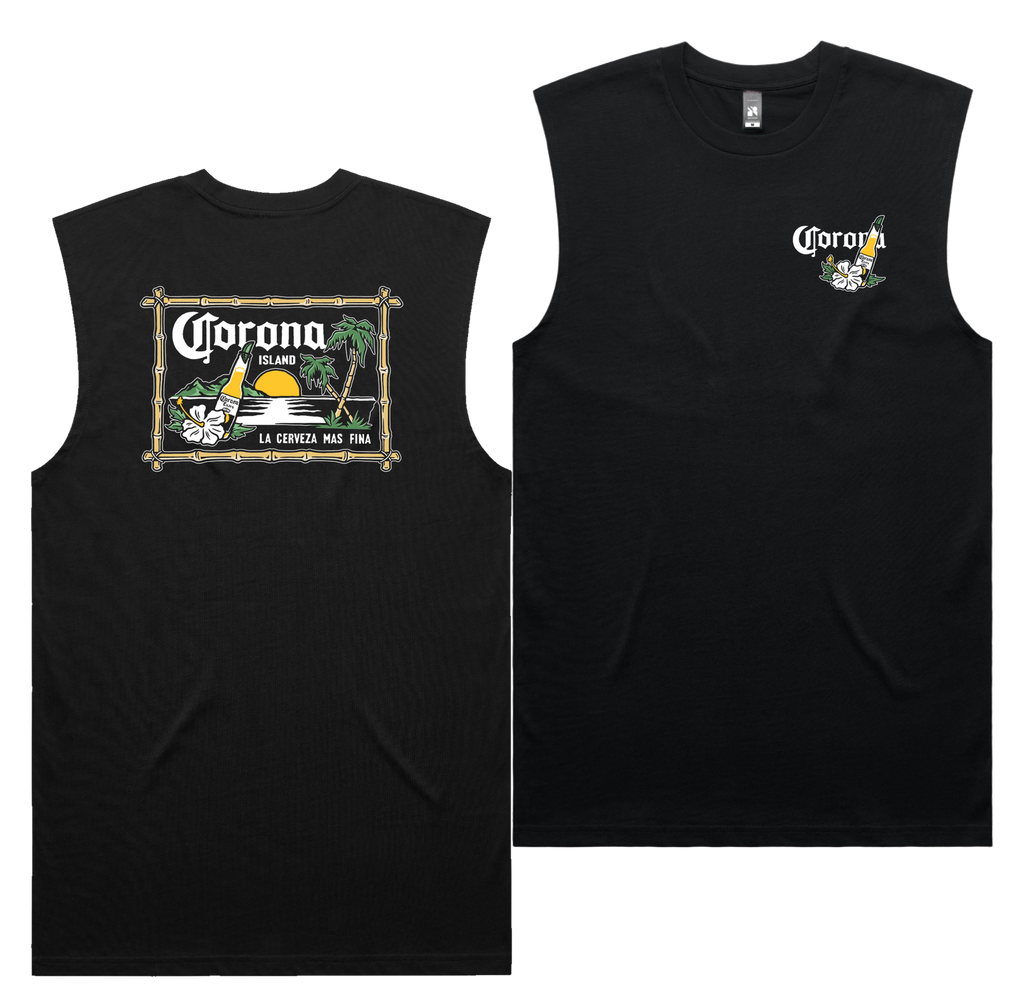 Corona Island Tank — Black front & back