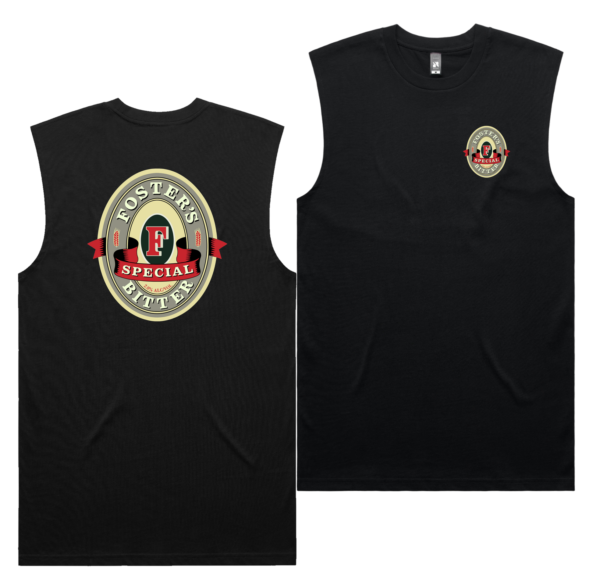Foster's Special Tank — Black front & back
