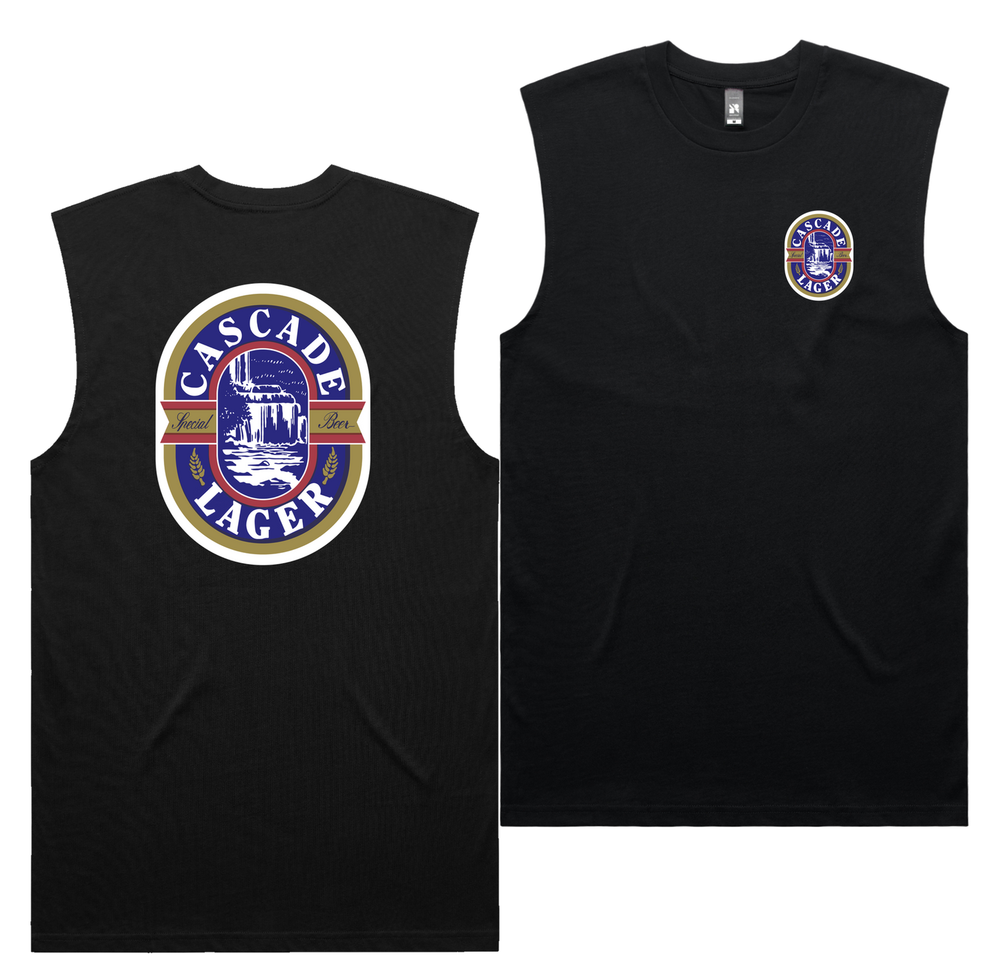 Cascade Crest Tank — Black front & back