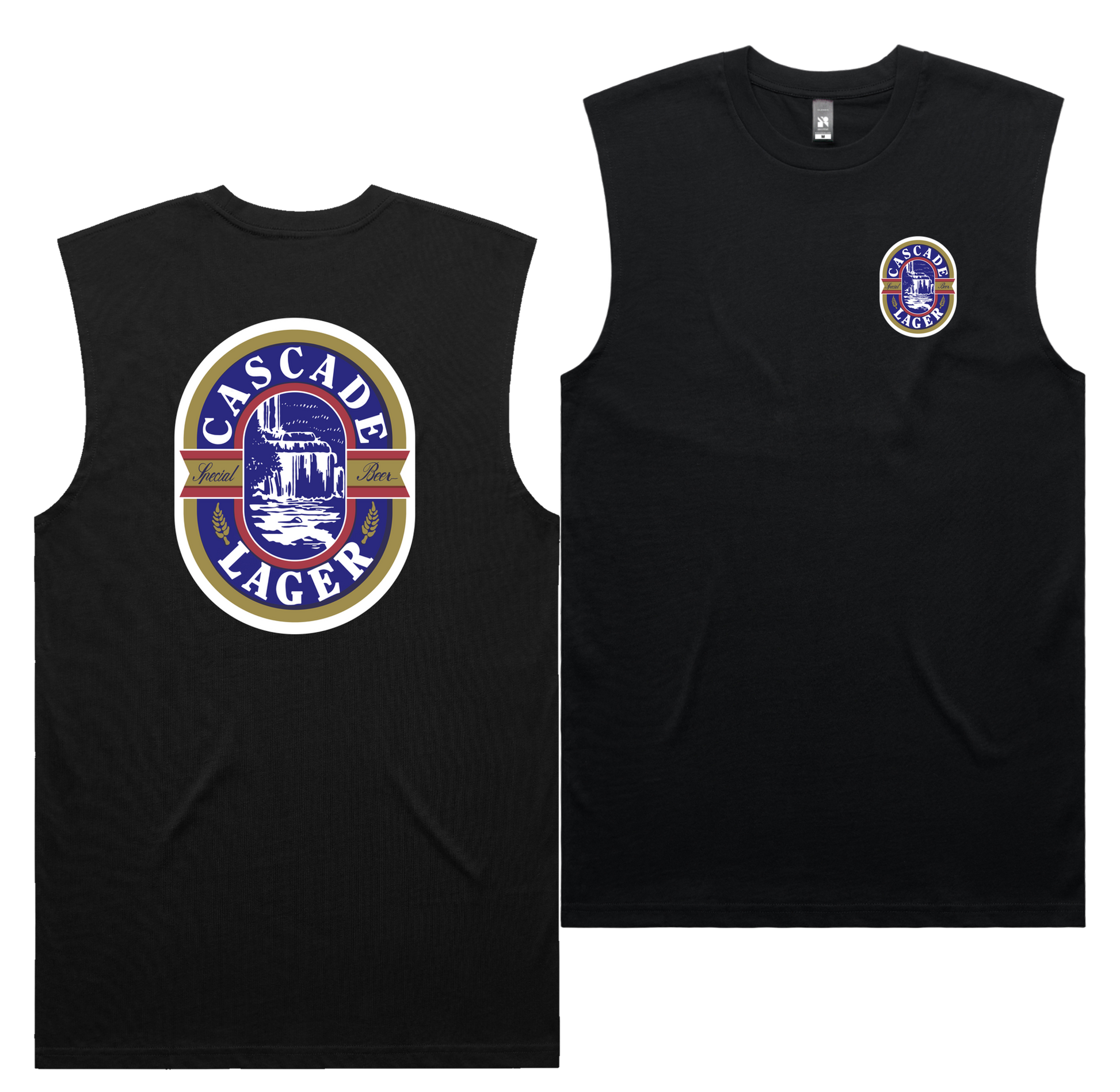 Cascade Crest Tank — Black front & back