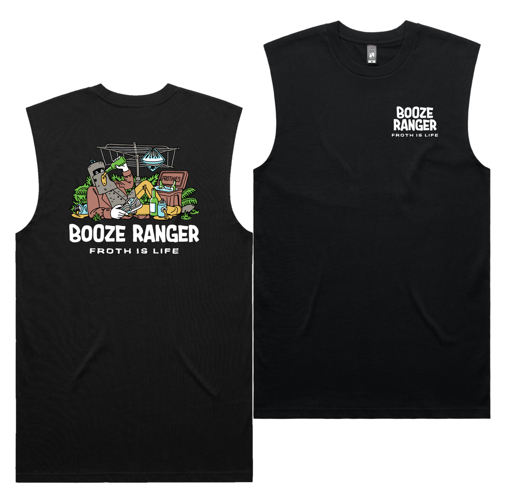 Booze Ranger Tank — Black front & back