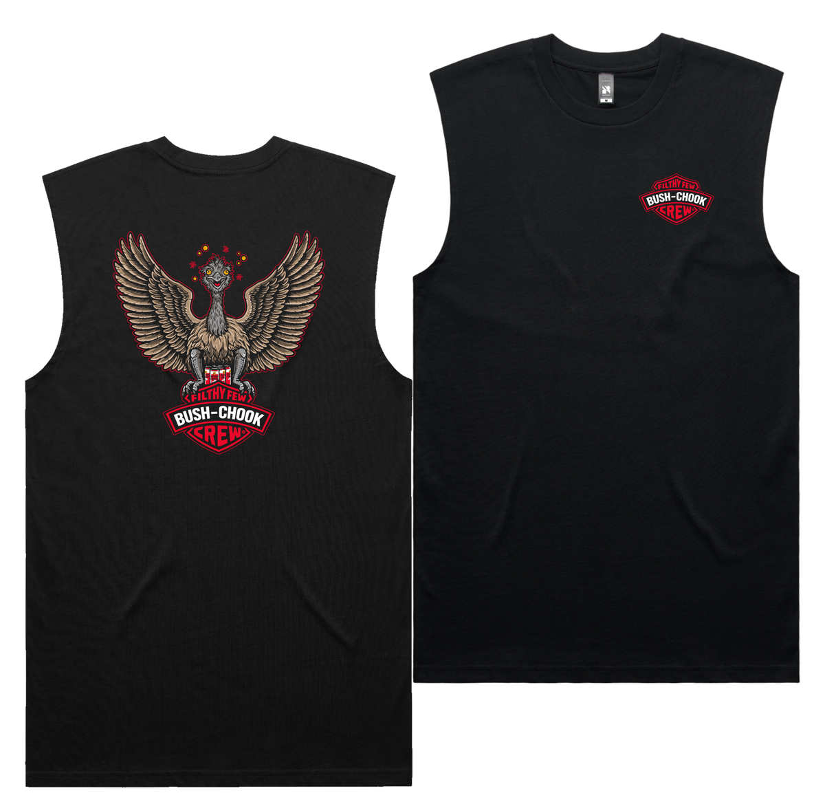 Filthy Few Tank — Black front & back