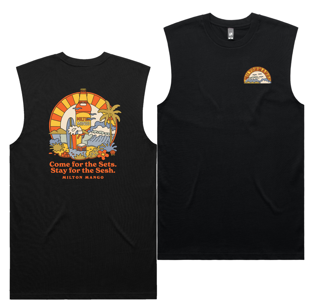 Sets & Seshes Tank — Black front & back