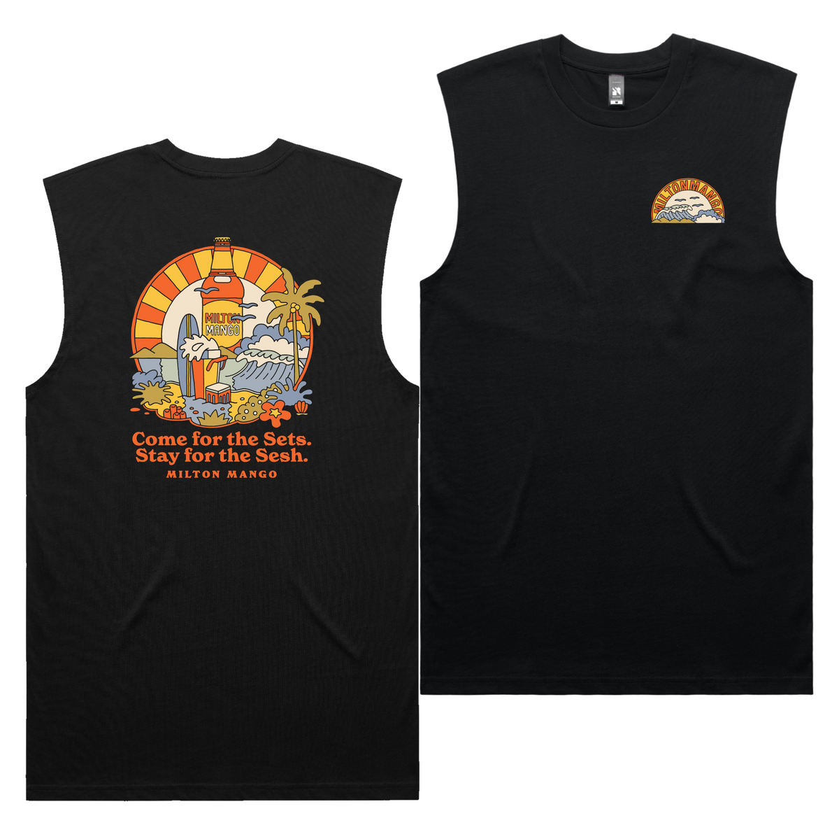 Sets & Seshes Tank — Black front & back