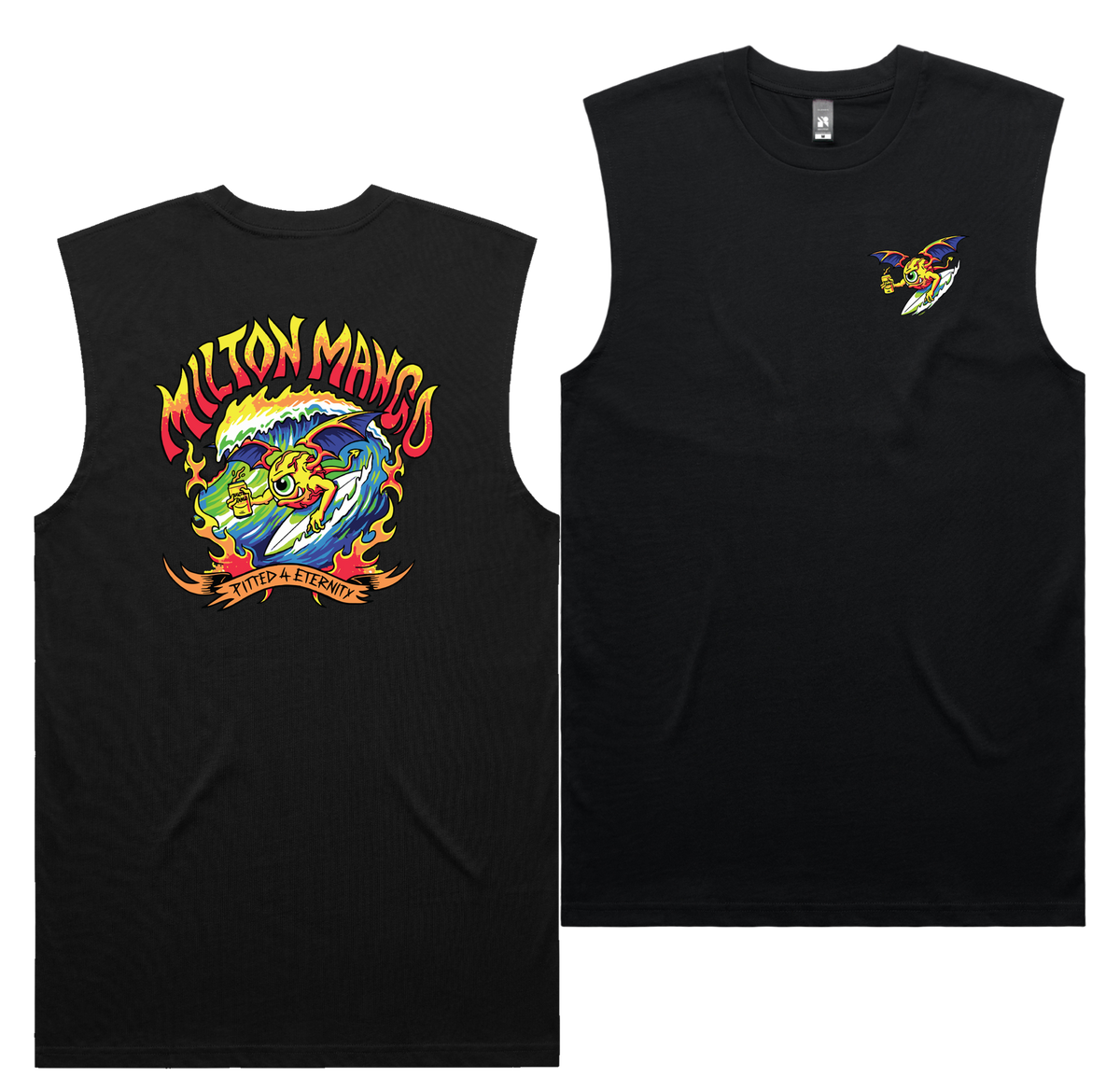 Pitted Tank — Black front & back
