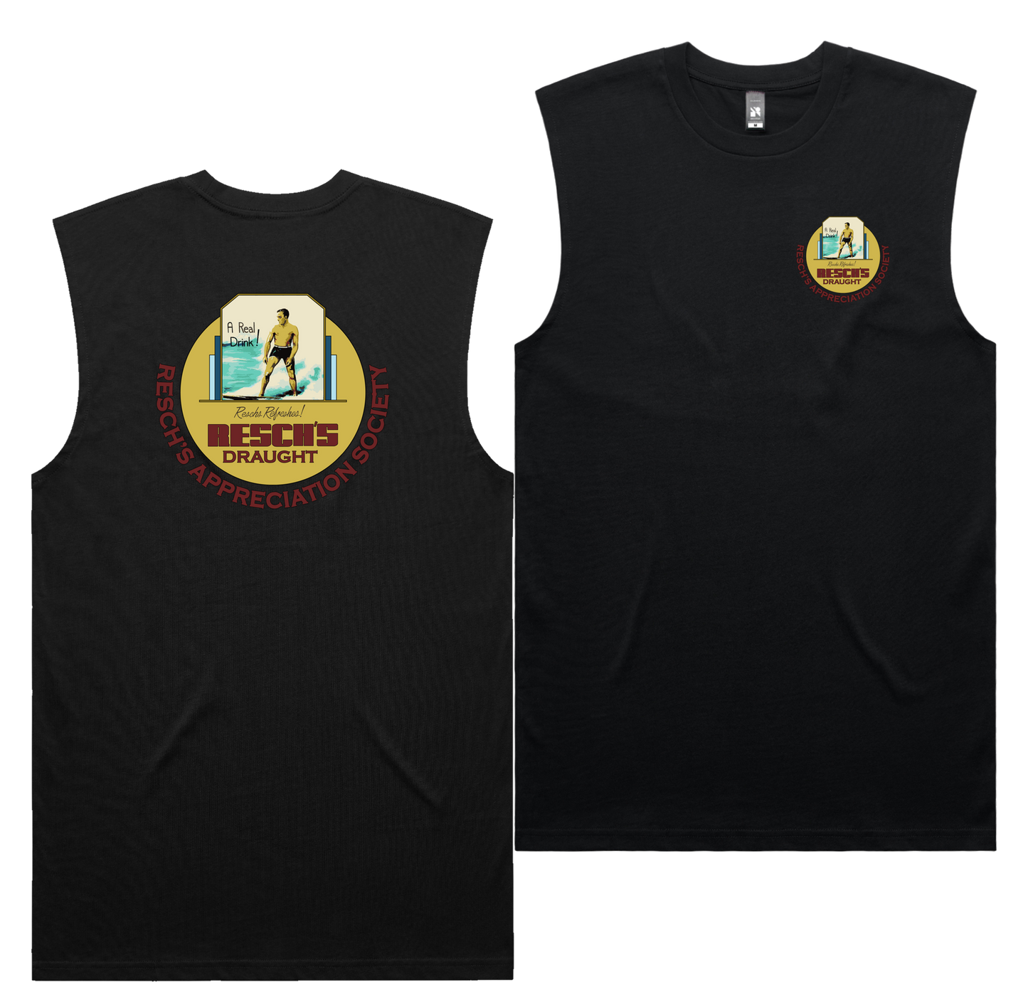 Resch's Appreciation Society Tank — Black front & back