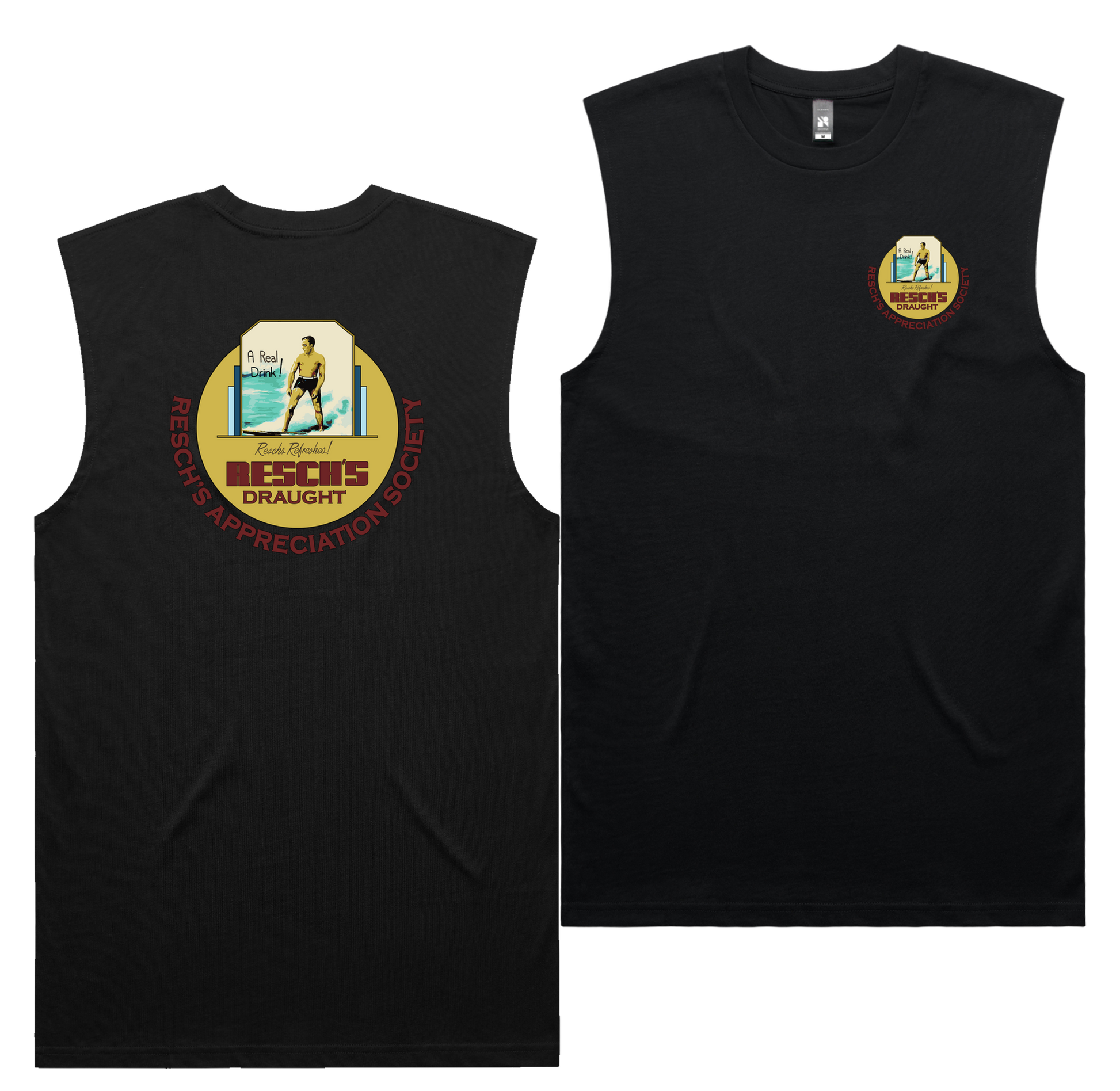 Resch's Appreciation Society Tank — Black front & back