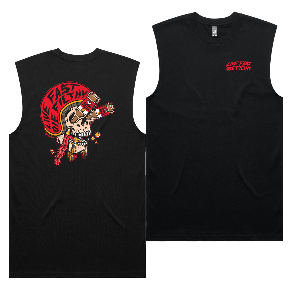 Live Fast Tank — Black front & back