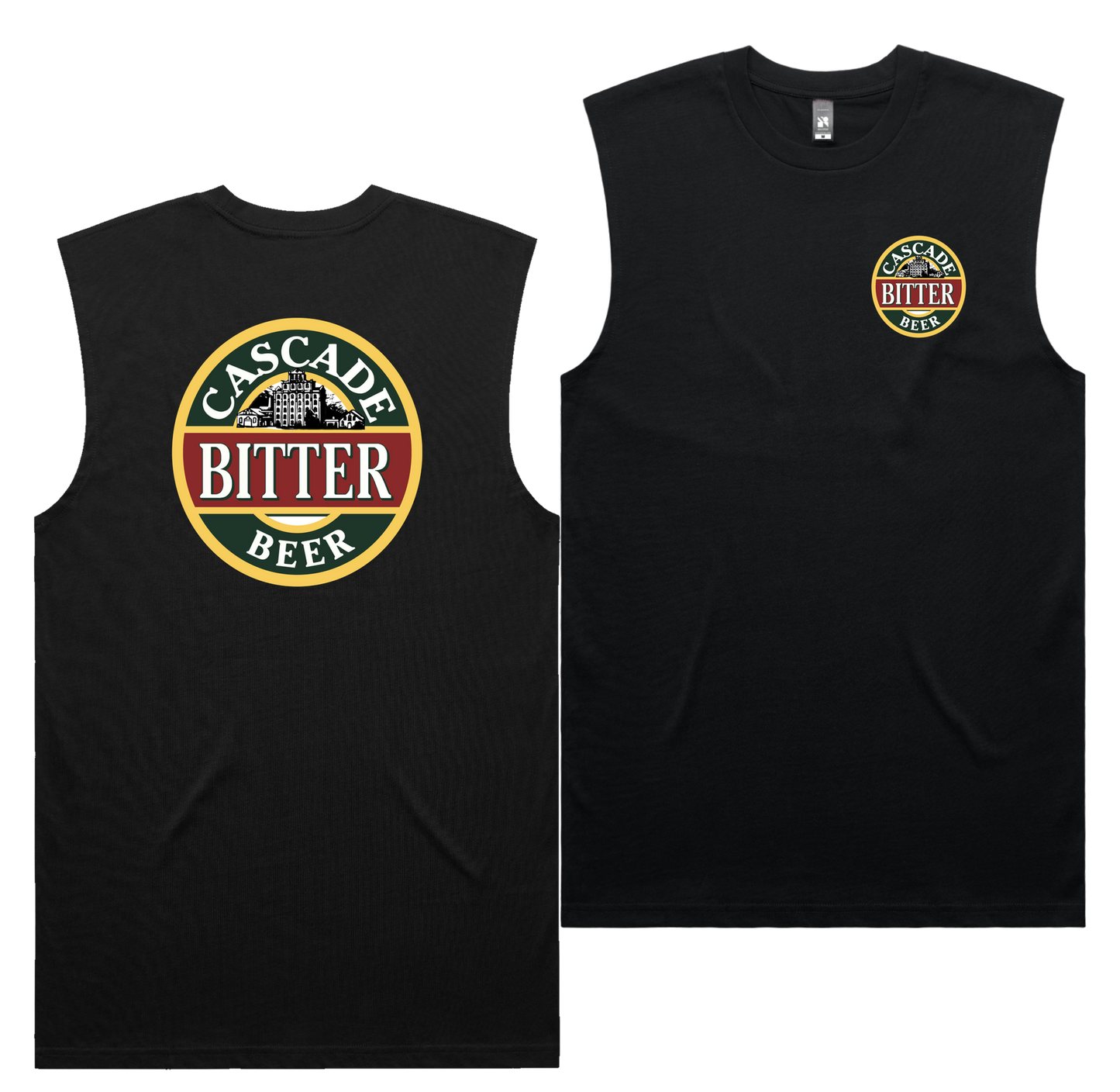 Bitter Badge Tank — Black front & back