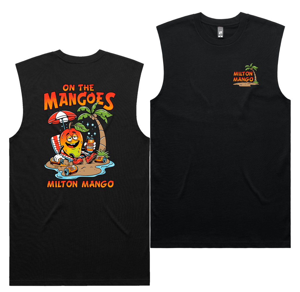On The Mangoes Tank — Black front & back
