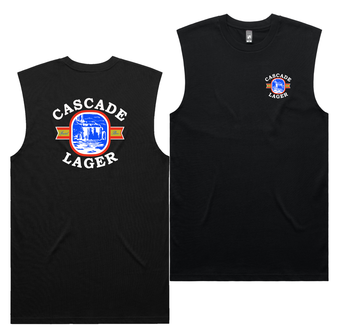 Flowing Ribbon Tank — Black front & back
