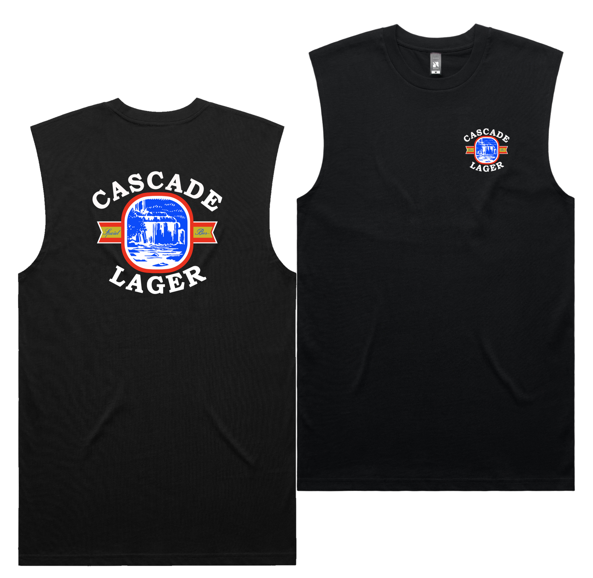 Flowing Ribbon Tank — Black front & back