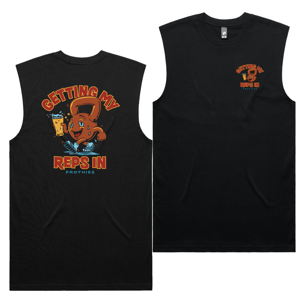 Reps In Tank — Black front & back