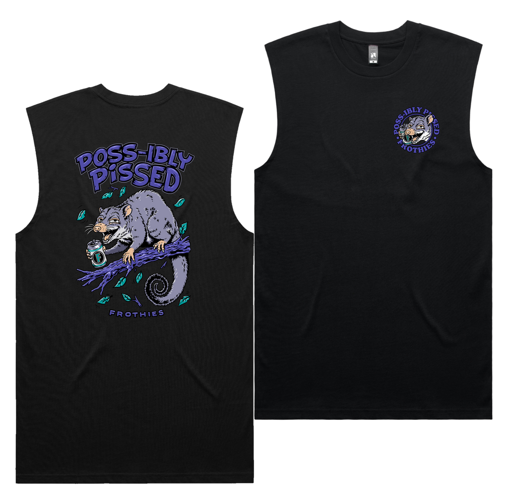 Possibly Pissed Tank — Black front & back