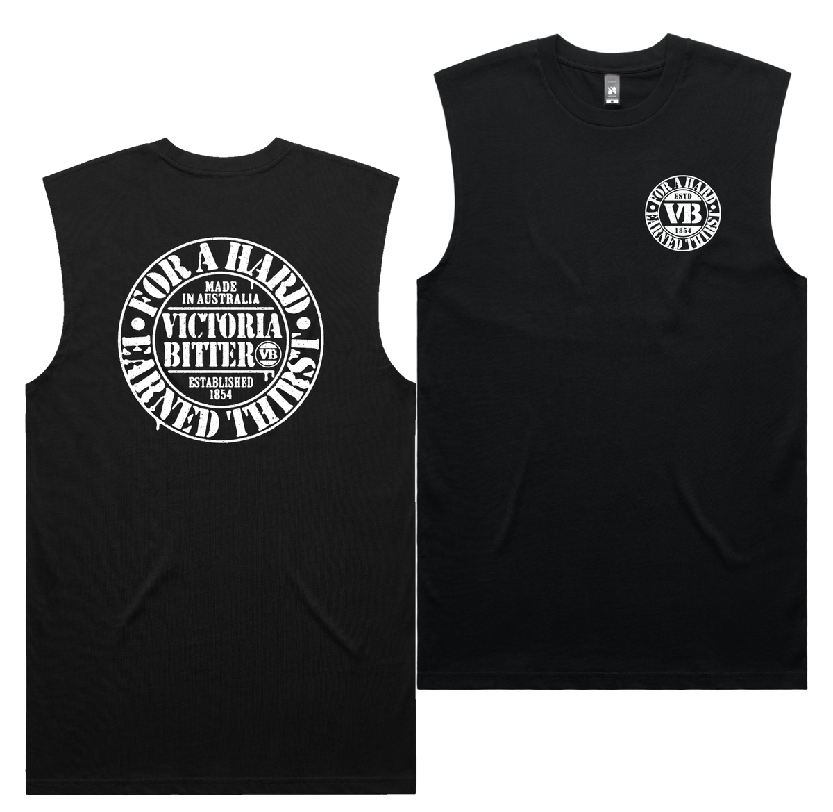 Batched Tank — Black front & back