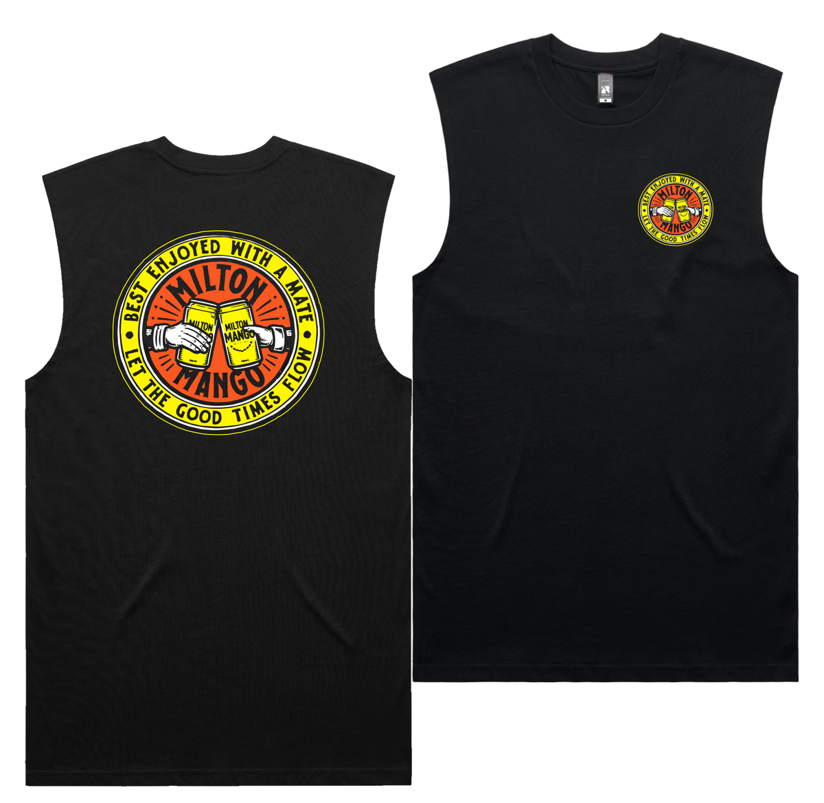 Good Times Tank — Black front & back