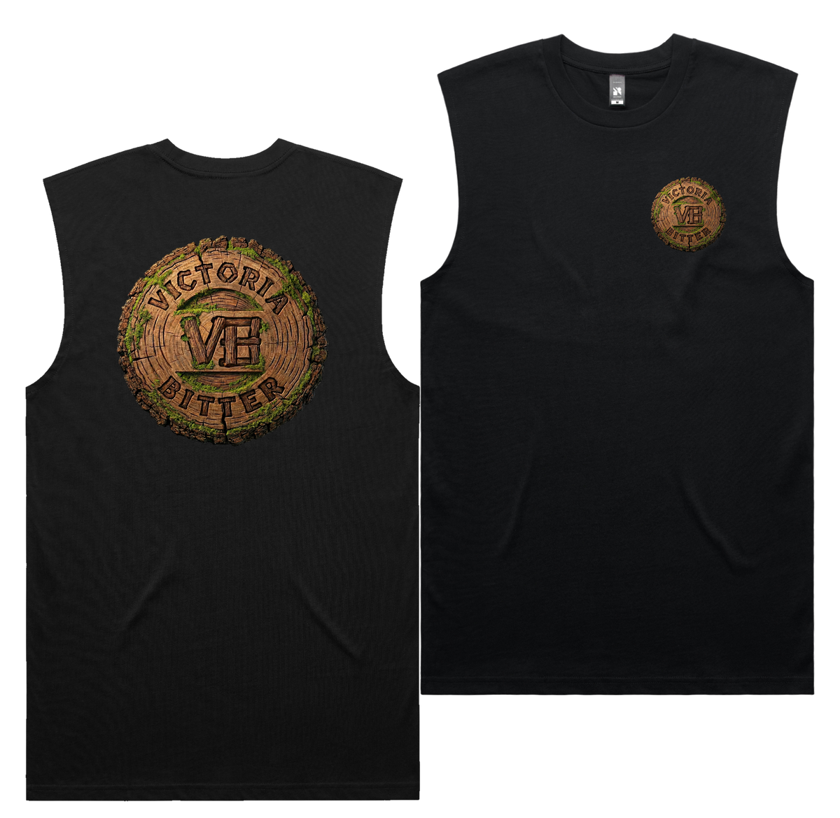 Lumberjack Tank — Black front & back