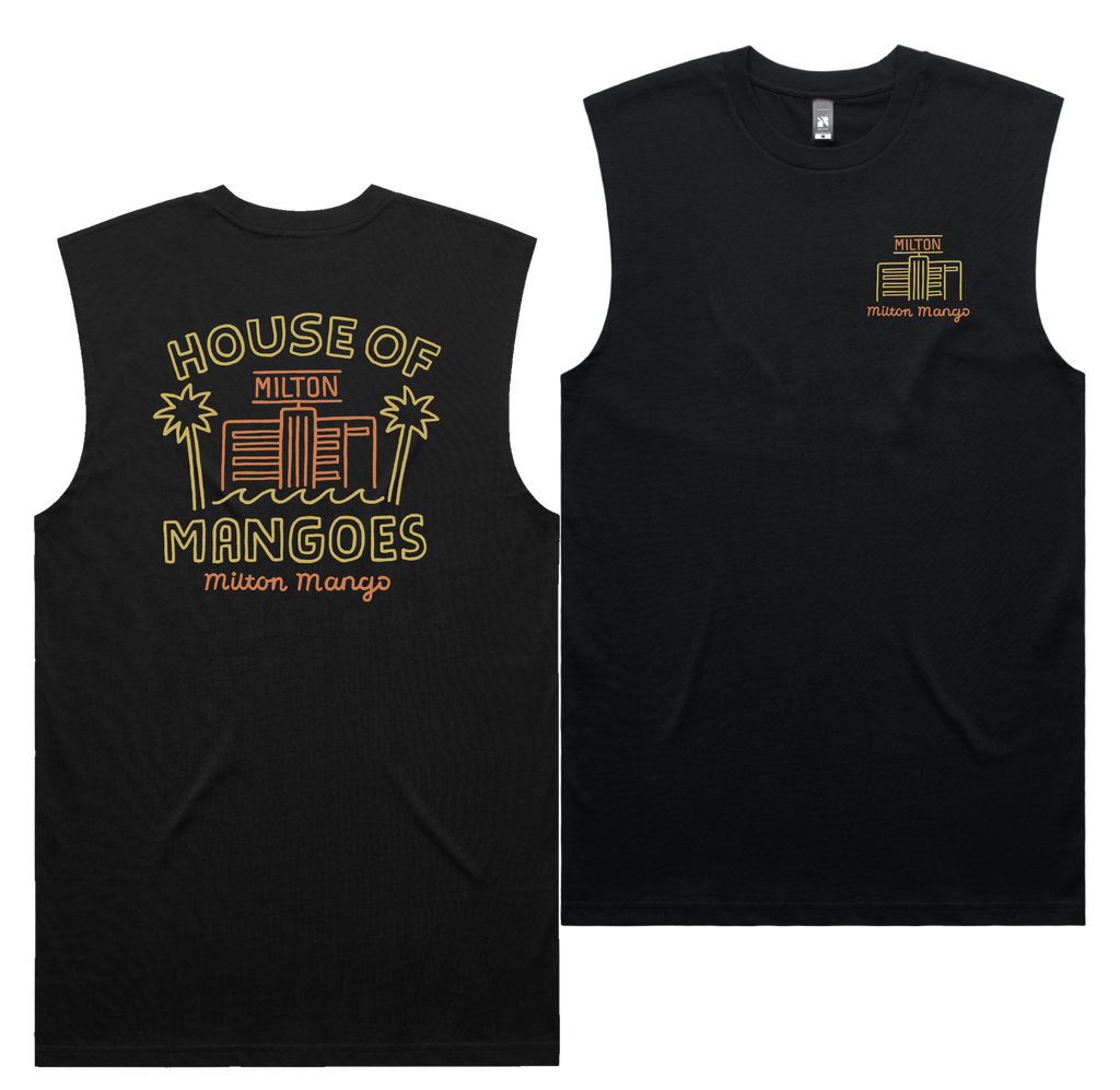 House Of Mangoes Tank — Black front & back