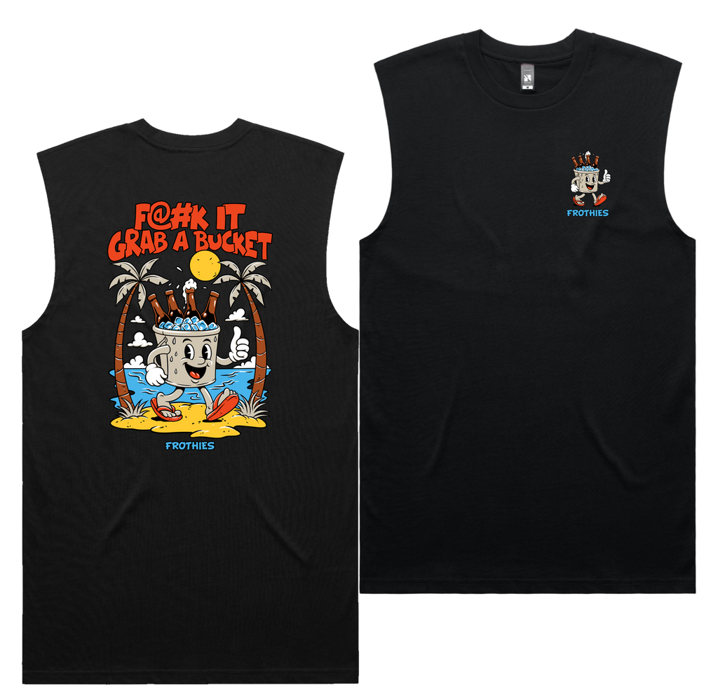 Grab A Bucket Tank — Black front & back