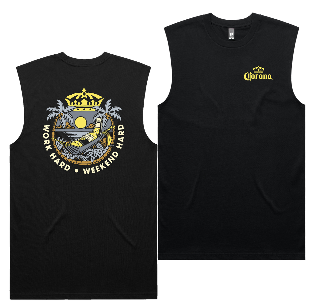Weekend Hard Tank — Black front & back