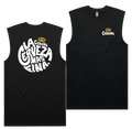 Cerveza Circle Tank — Black front & back