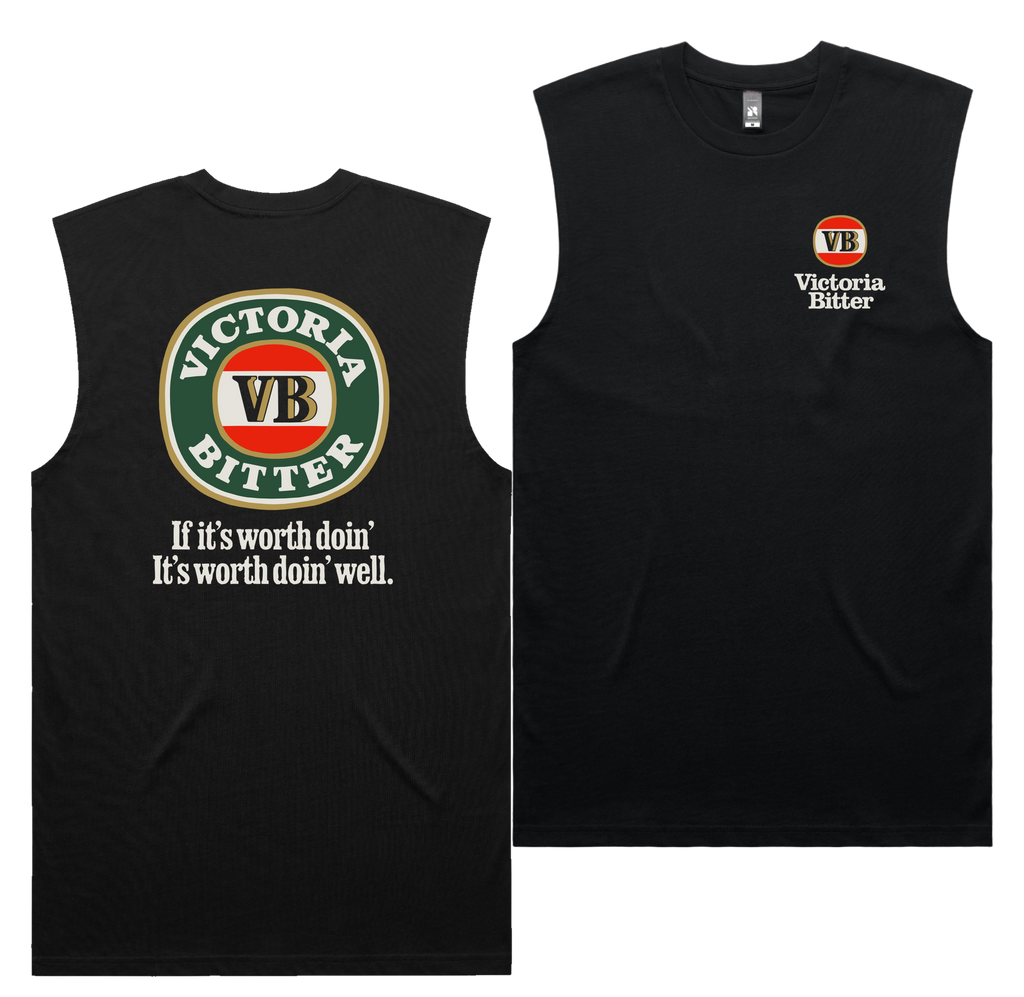 Worth Doin Tank — Black front & back