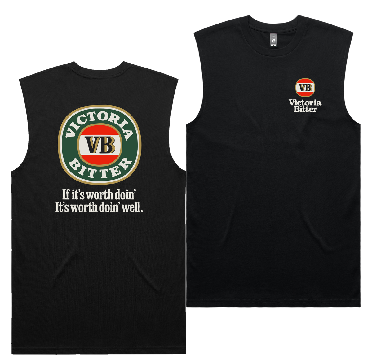 Worth Doin Tank — Black front & back