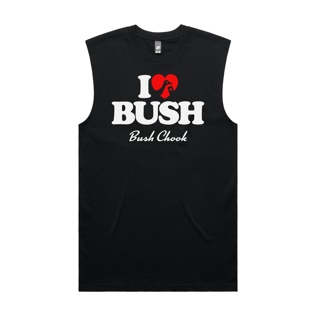I Love Bush Tank — Black front