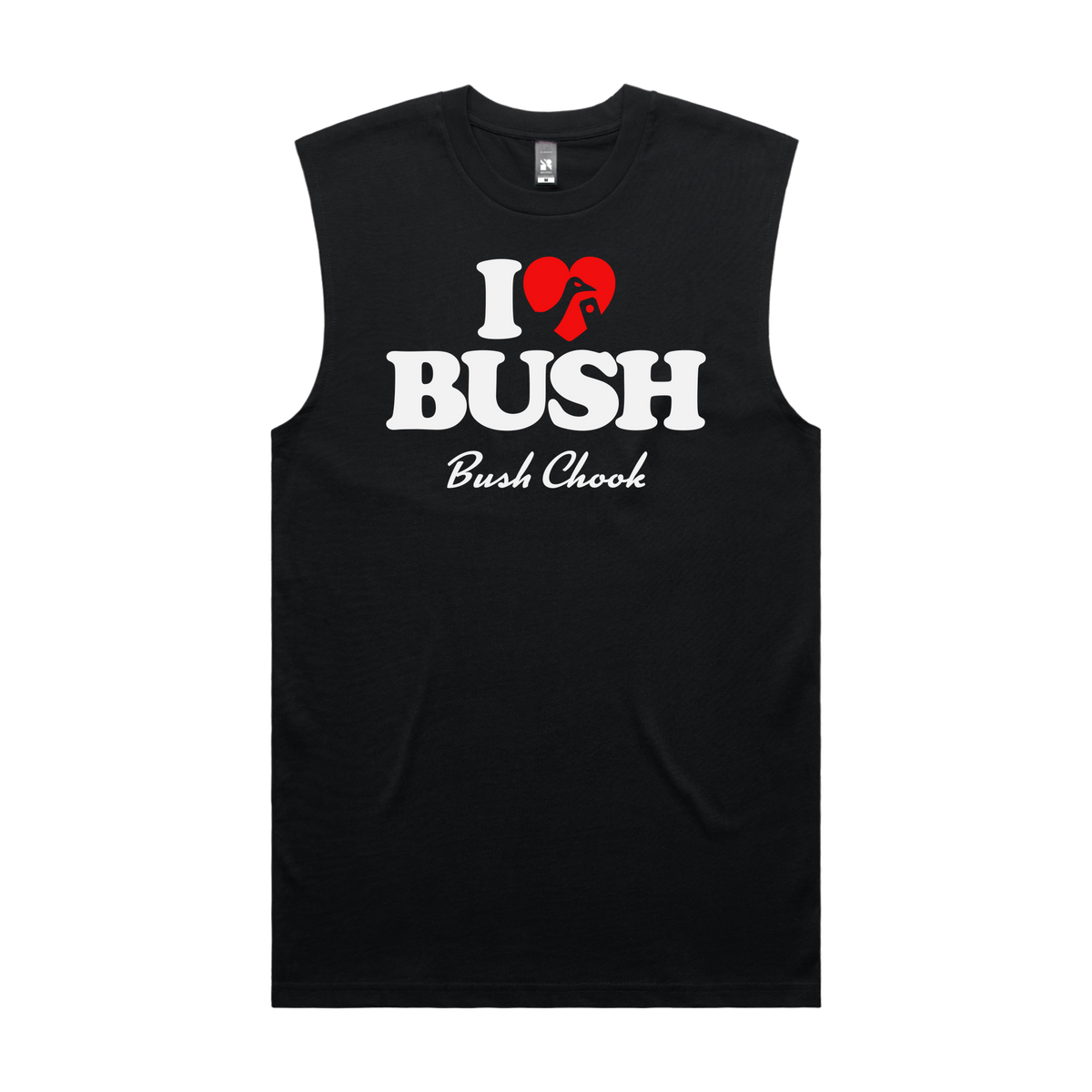 I Love Bush Tank — Black front