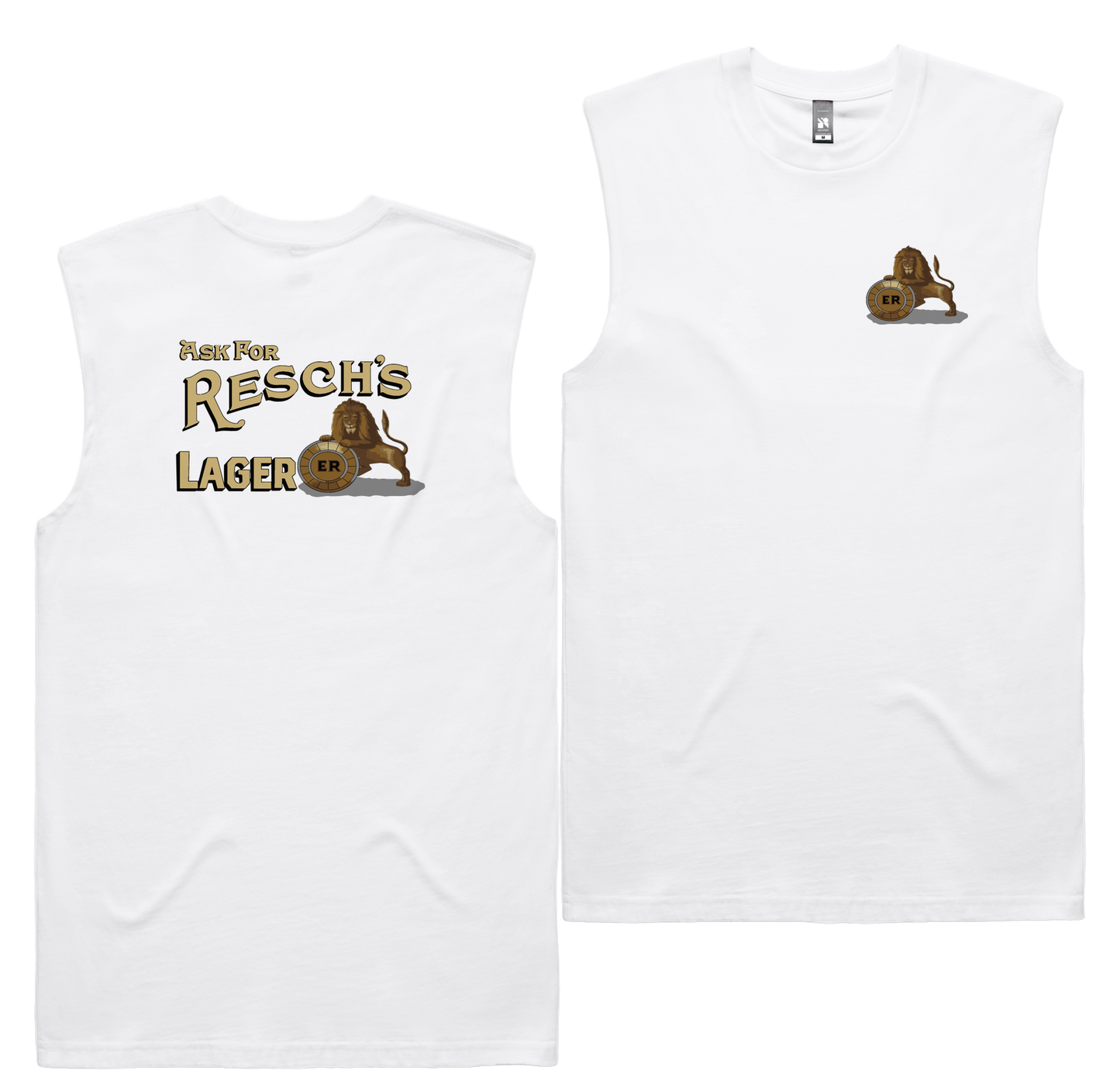 Lions Lager Tank — White front & back