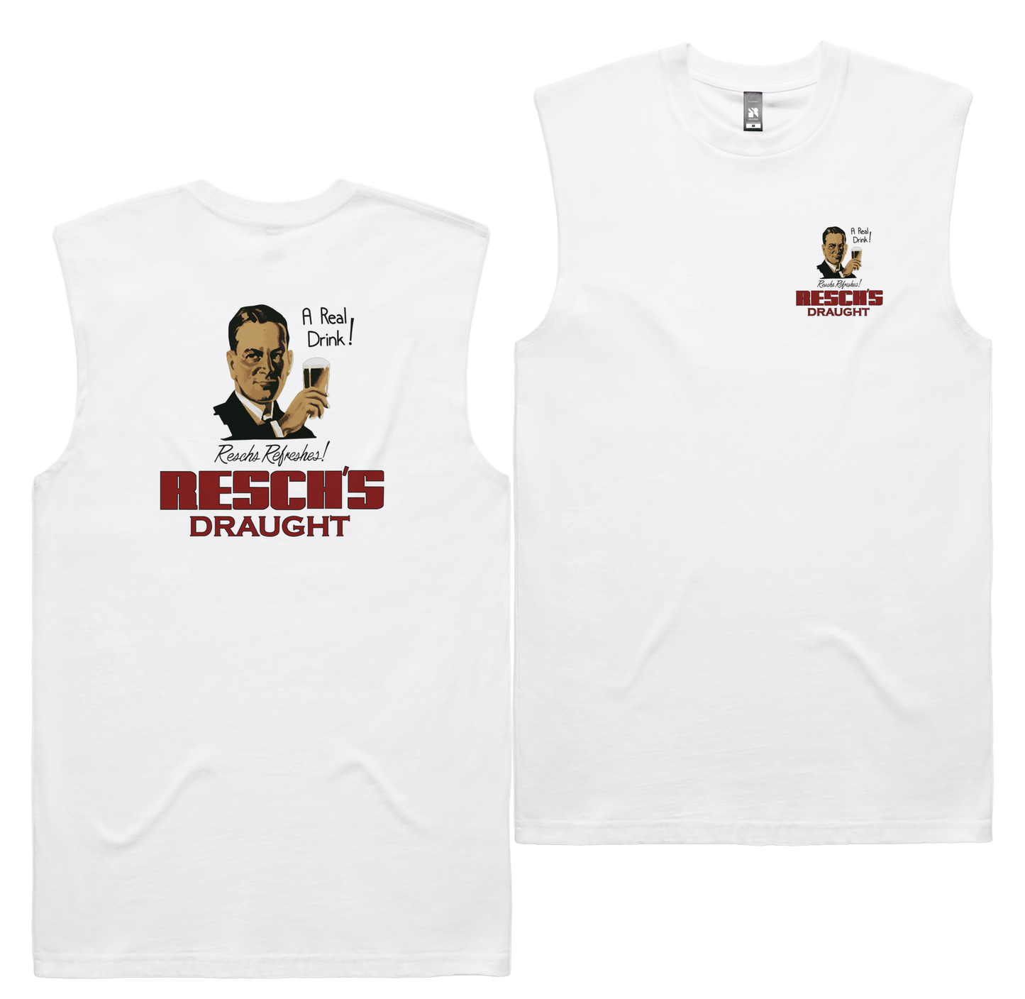 A Real Drink Tank — White front & back