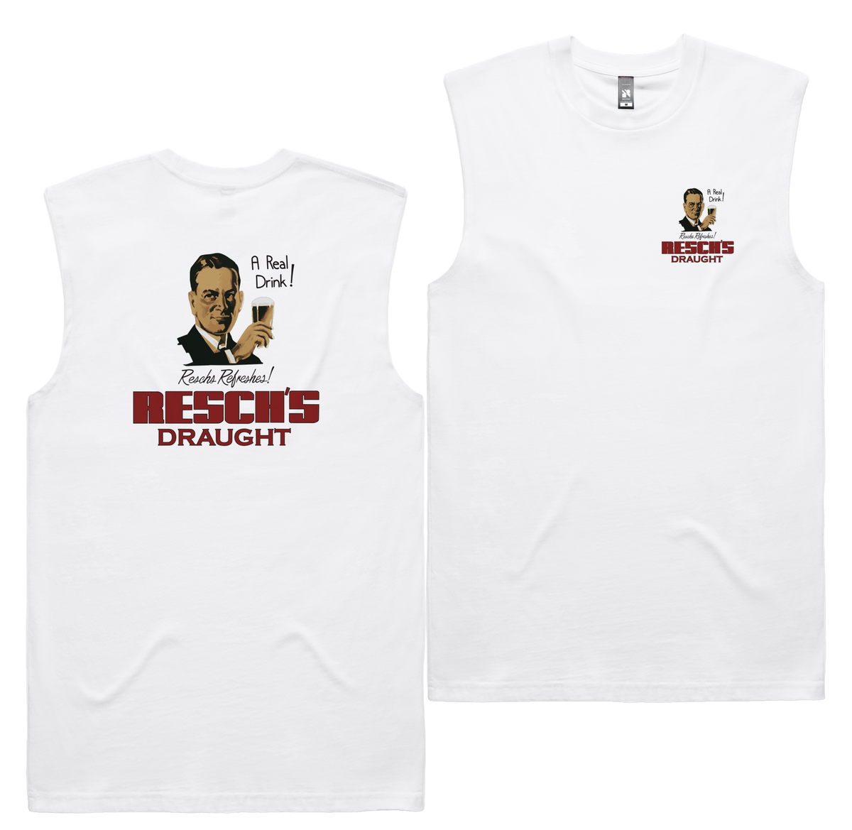 A Real Drink Tank — White front & back
