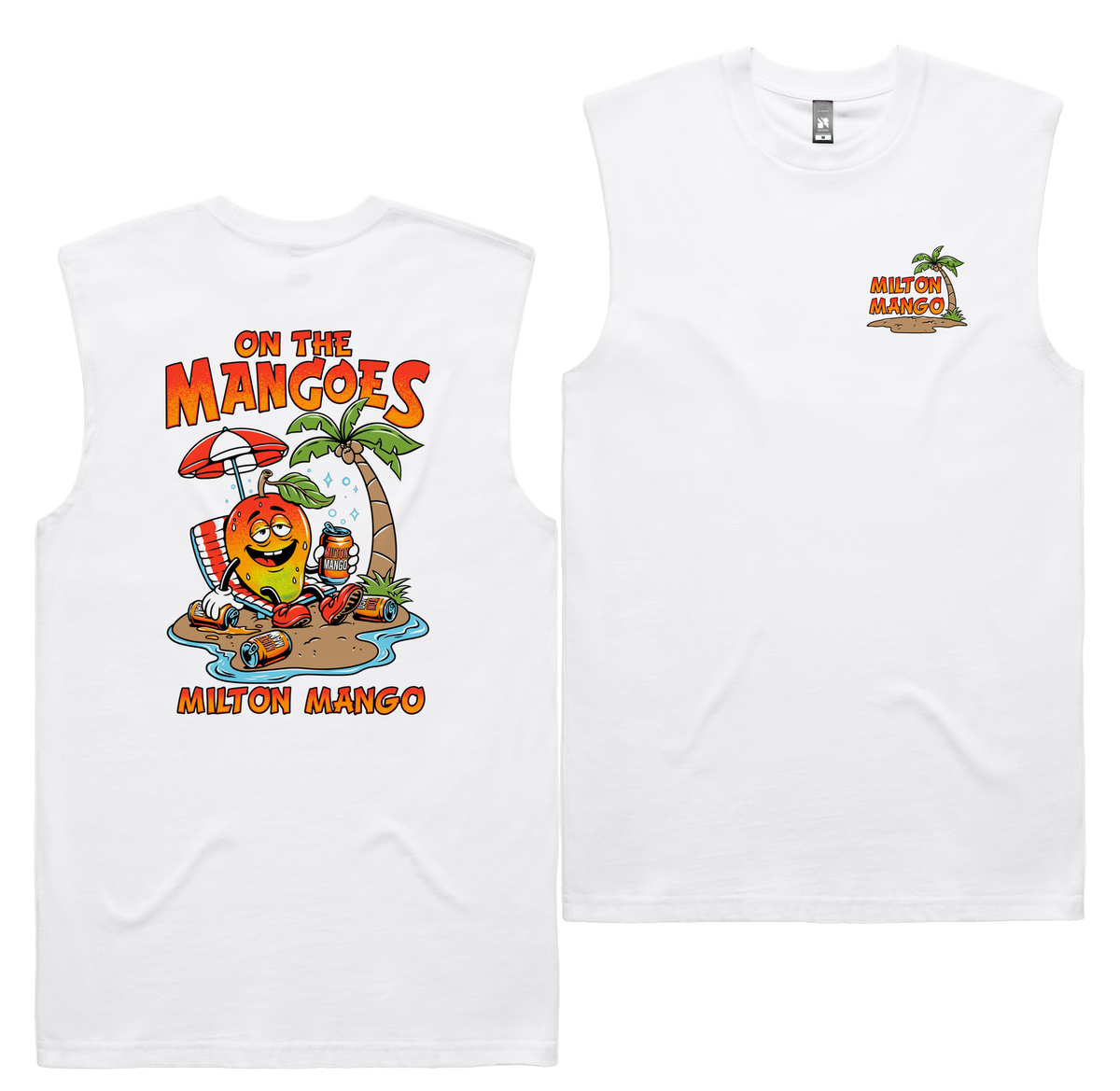 On The Mangoes Tank — White front & back