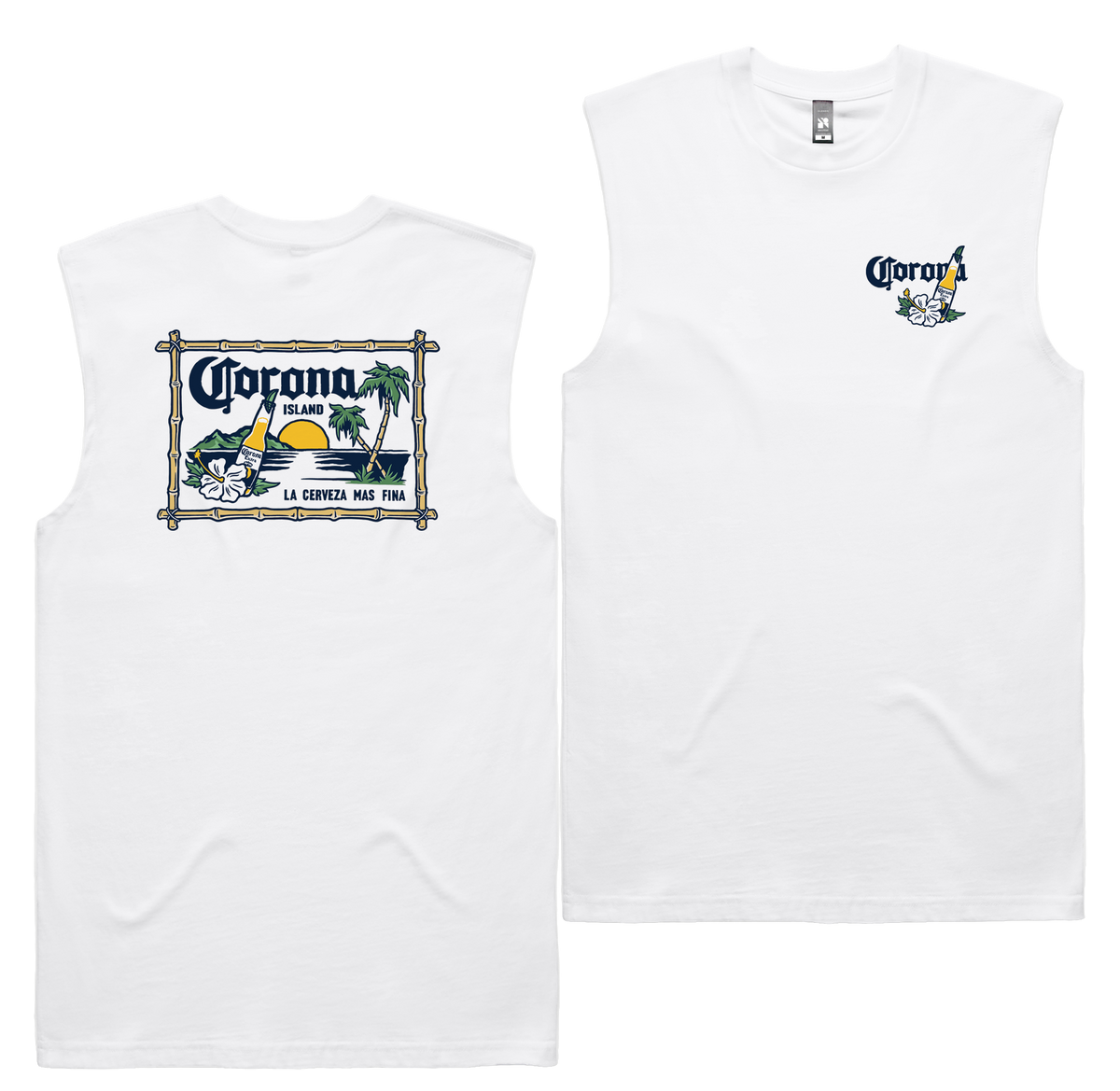 Corona Island Tank — White front & back