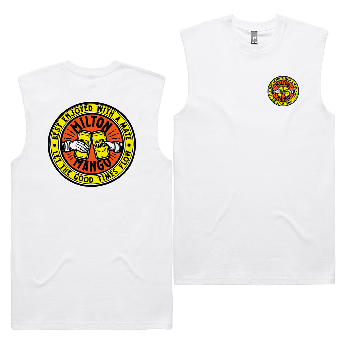 Good Times Tank — White front & back