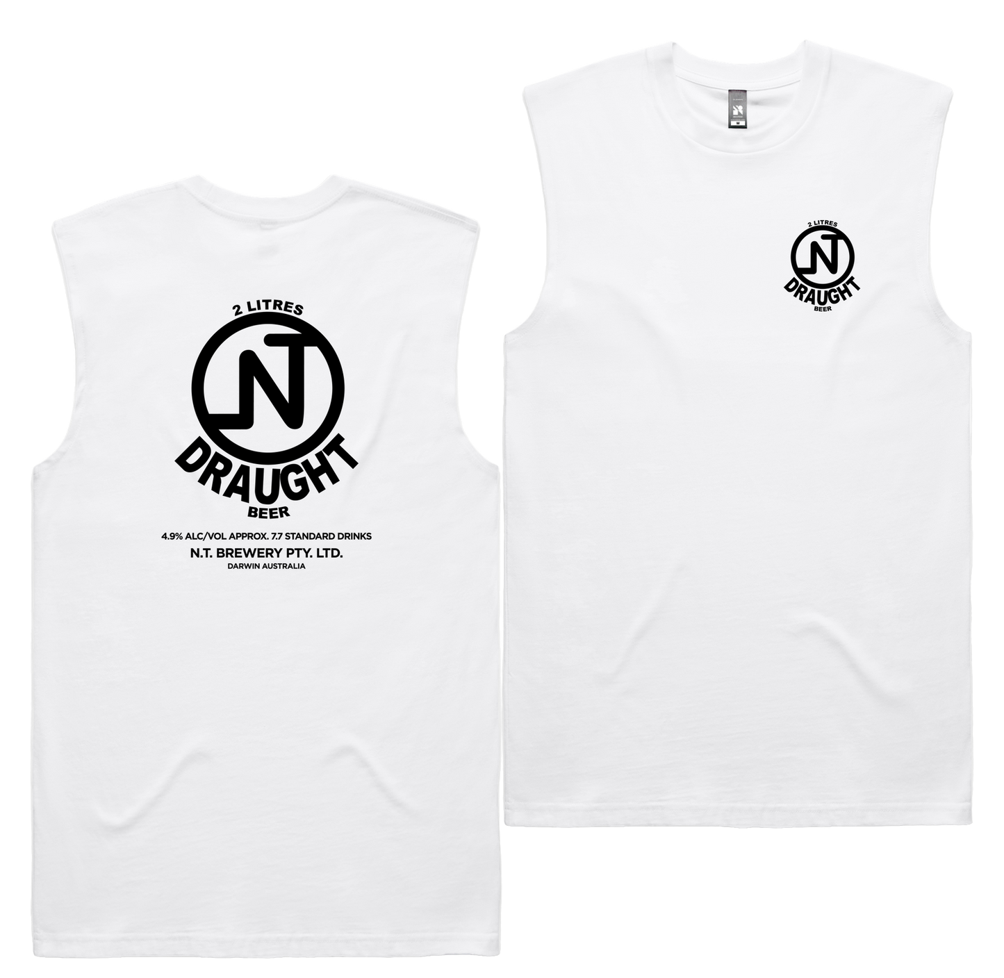 NT Draught Tank — White front & back