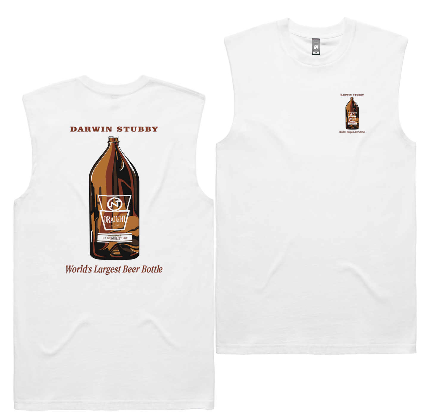World's Largest Tank — White front & back