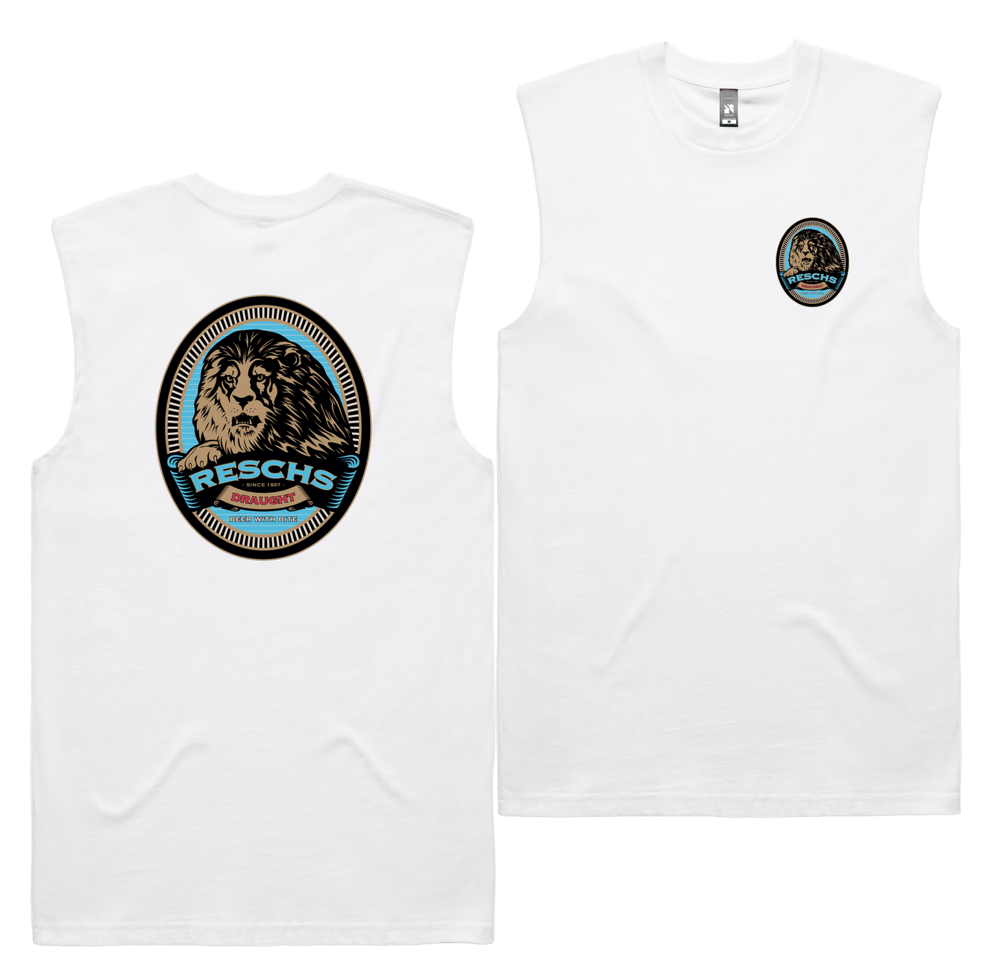 Beer With Bite Tank — White front & back
