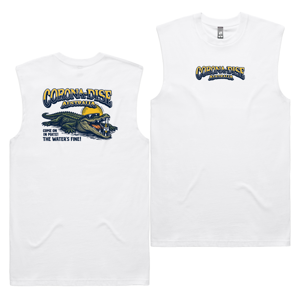 Corona Smile Tank — White front & back
