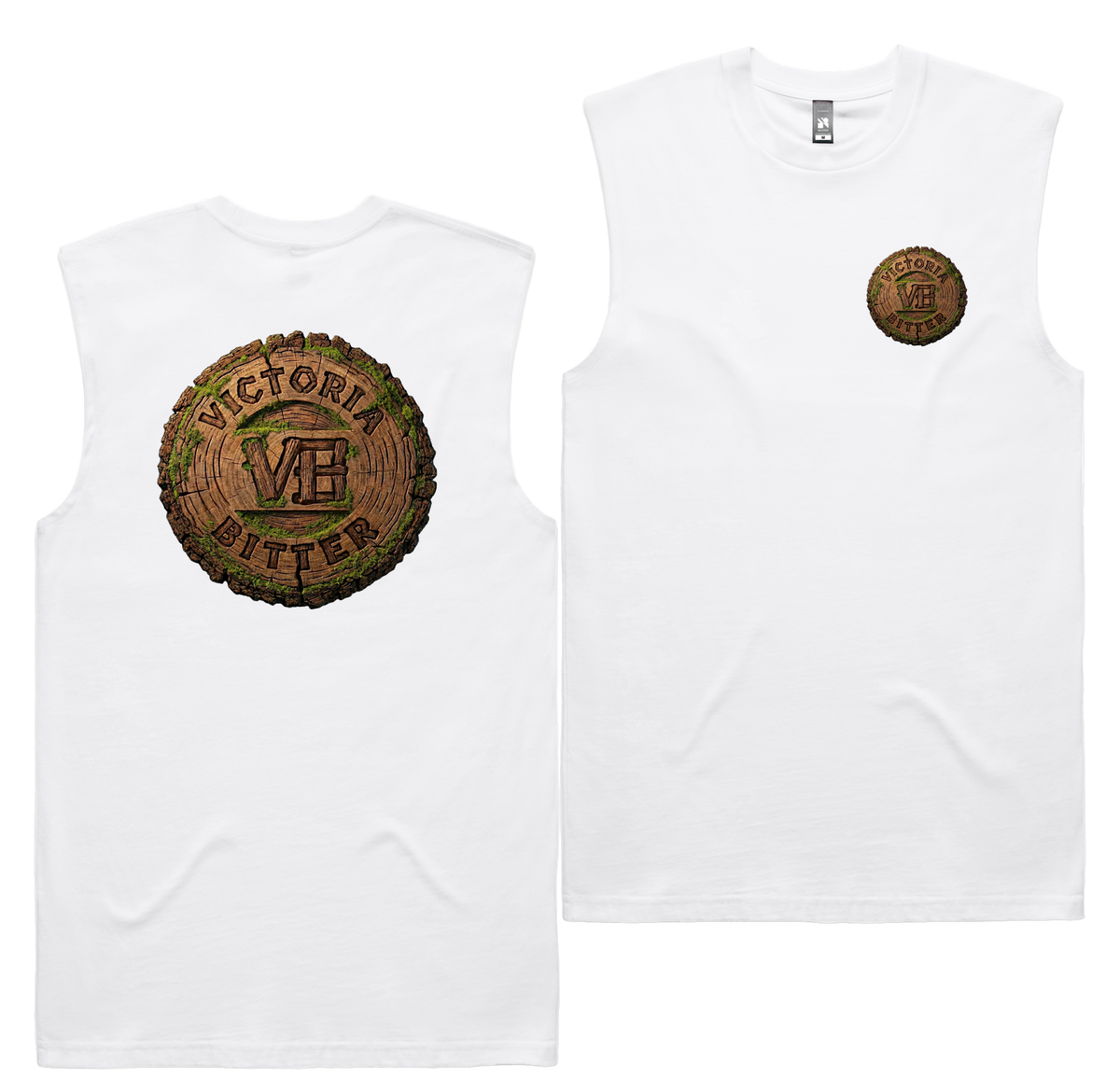 Lumberjack Tank — White front & back