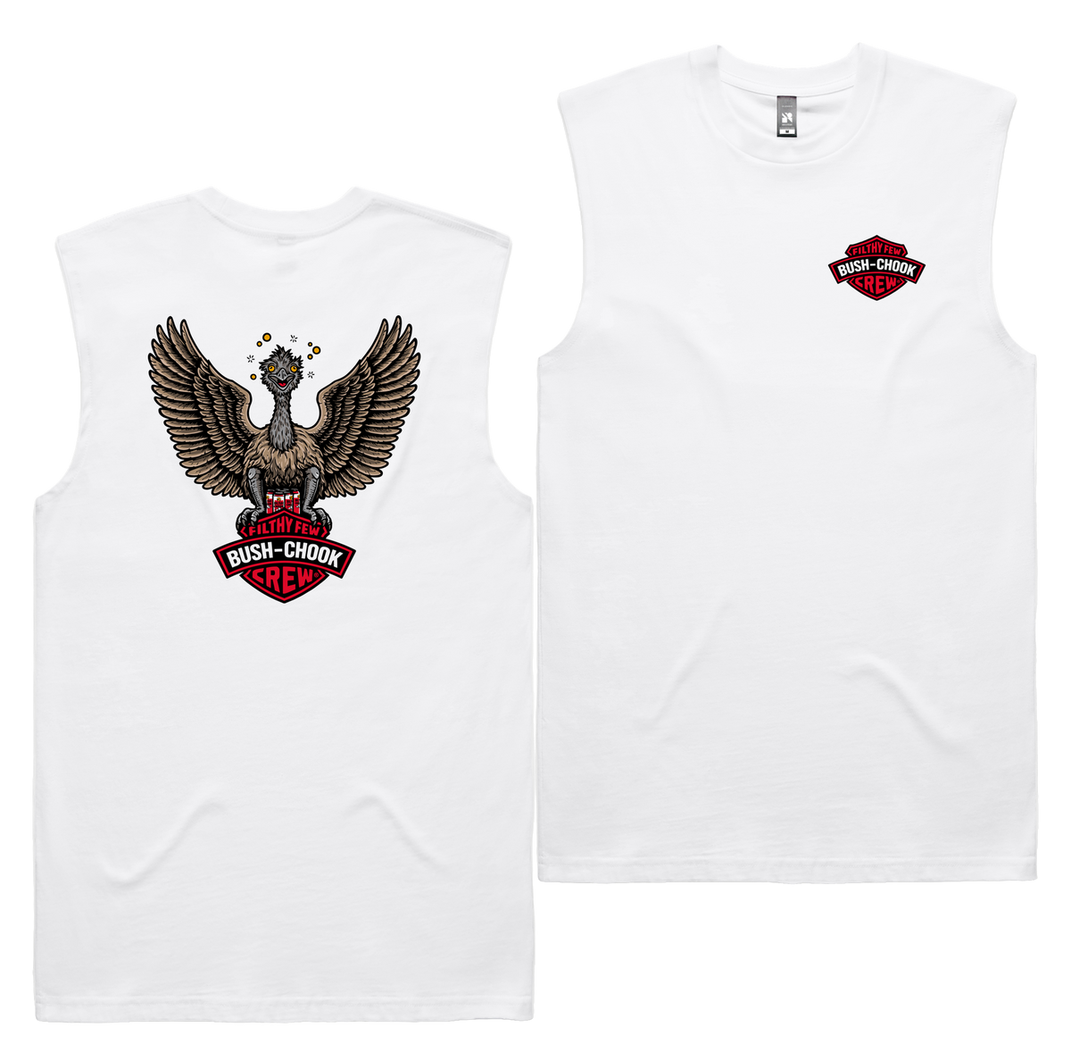 Filthy Few Tank — White front & back