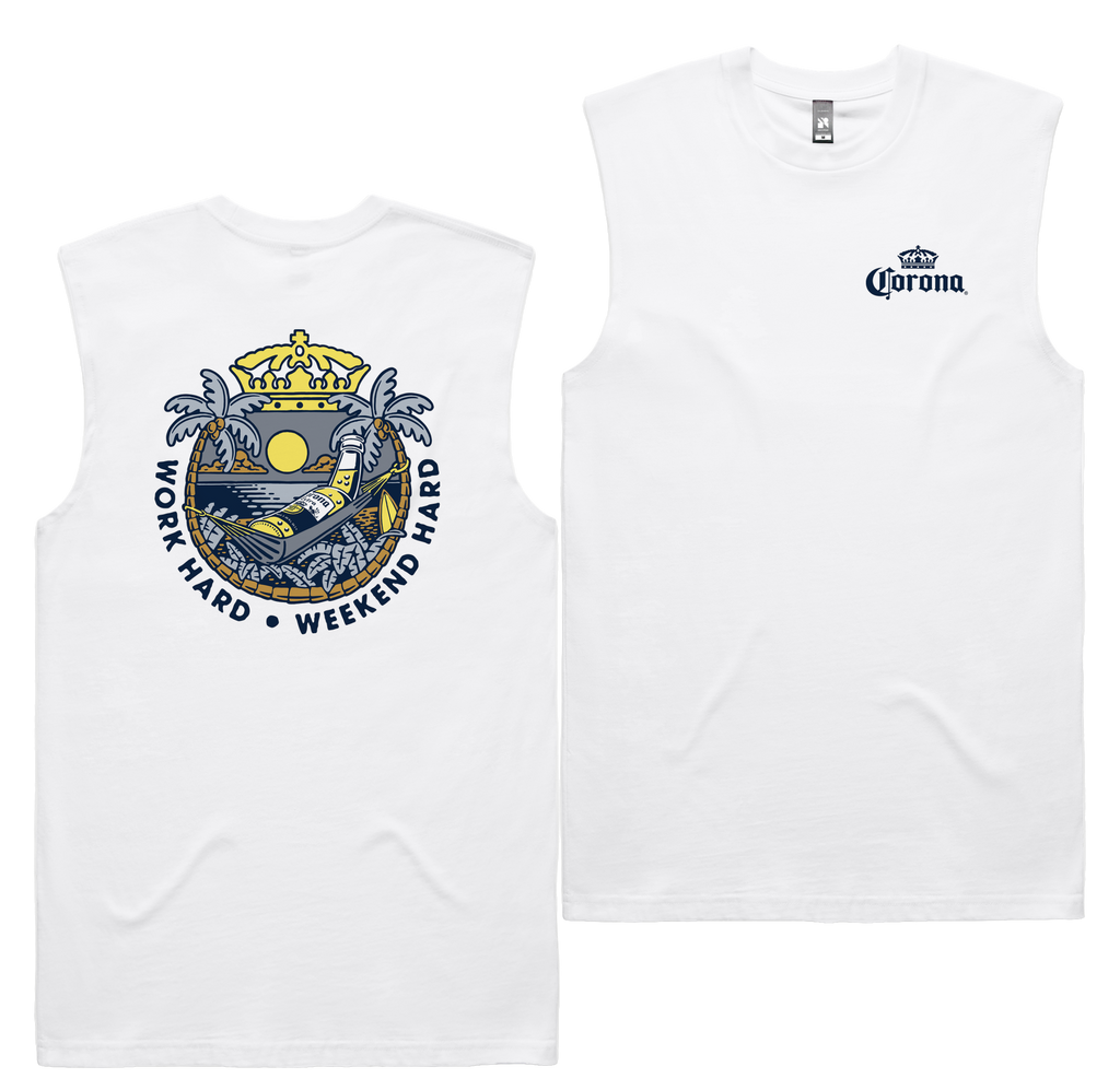 Weekend Hard Tank — White front & back